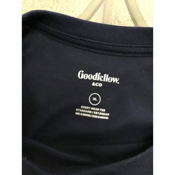 GOODIELLOW- MENS NAVY CREW NECK SHORT SLEEVE T-SHIRT SIZE X-LARGE - Picture 3 of 6